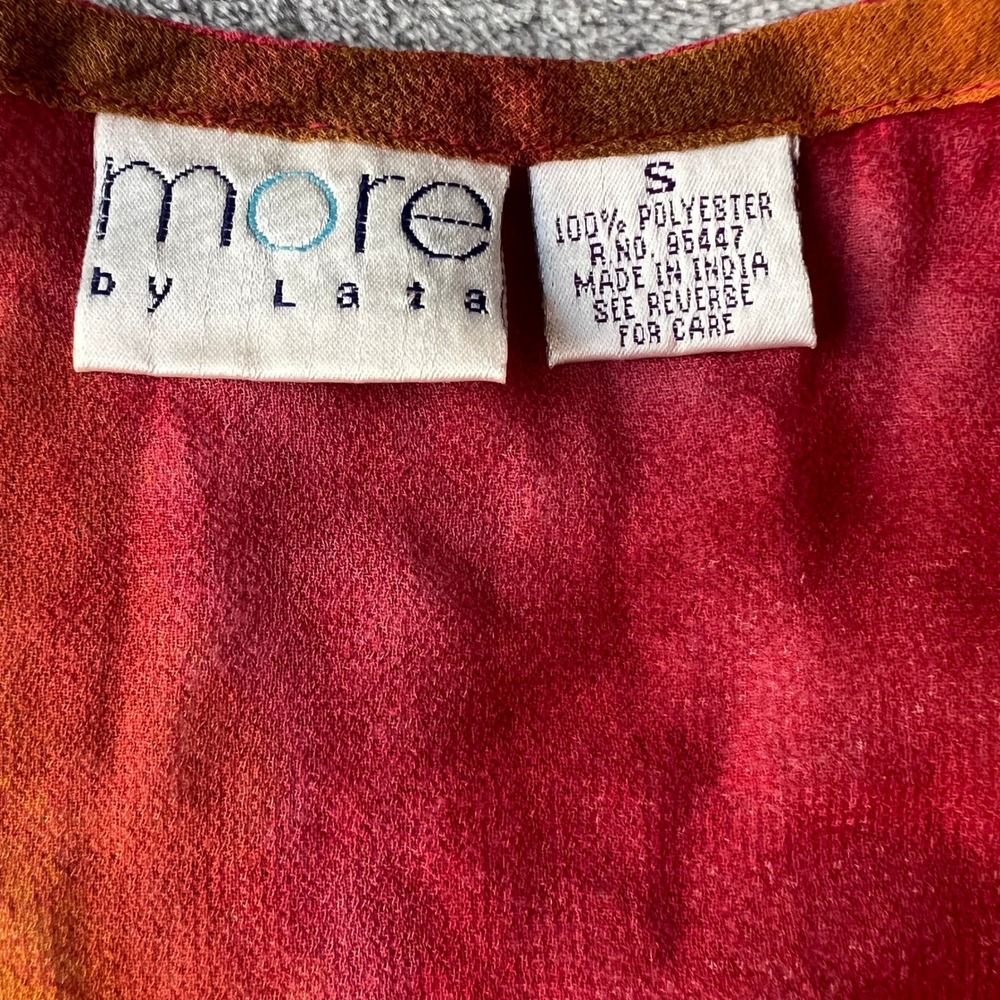 More by Lata Womens Small Abstract Print Sleeveless V-Neck Tunic Top Pink - Picture 7 of 7